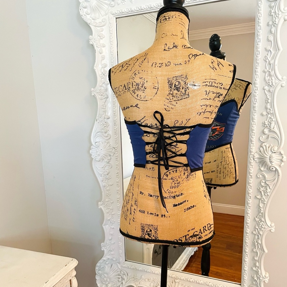 Harley-Davidson Reconstructed Corset Top with Lace Up Back - Picture 2 of 3